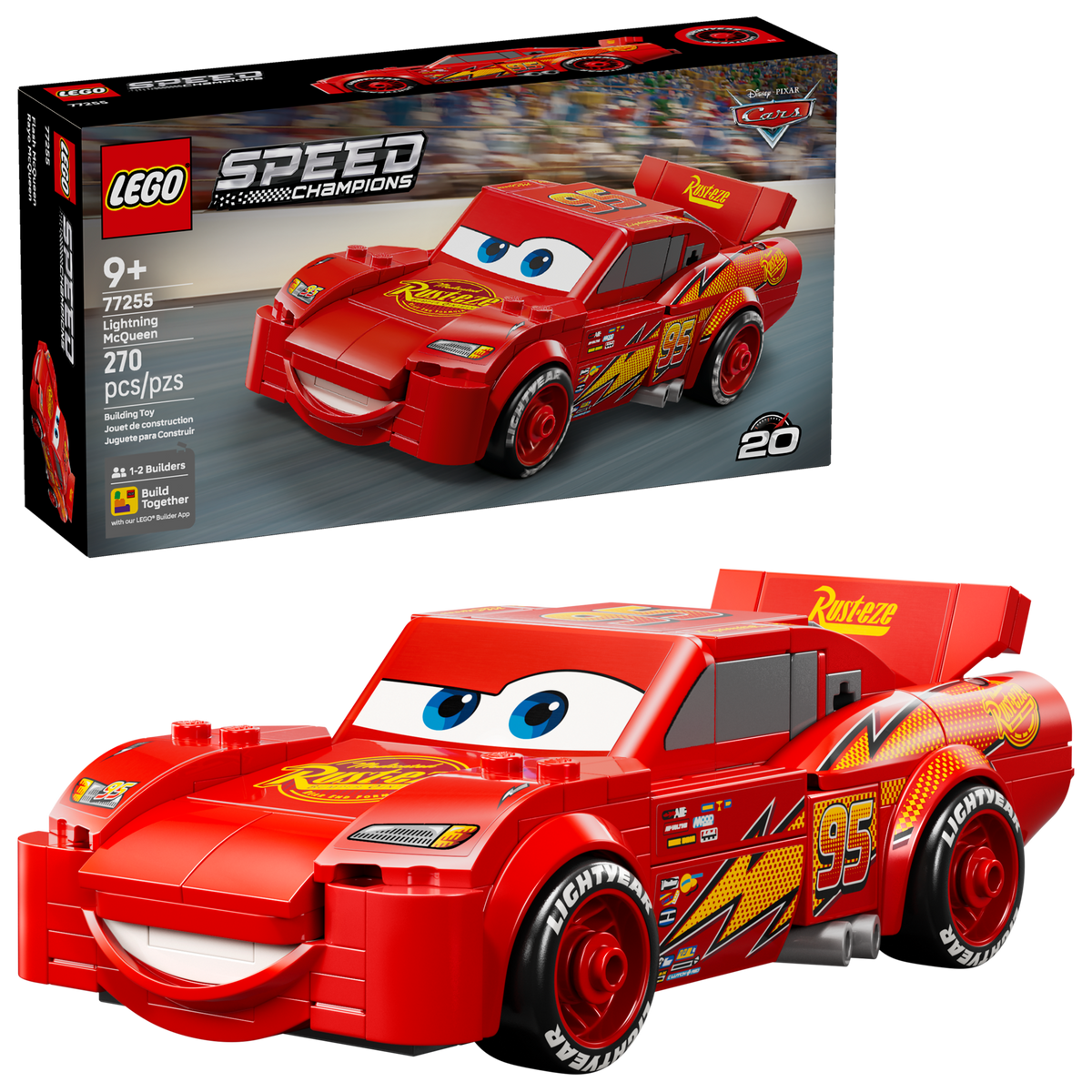 LEGO Disney Lightning McQueen 77255 Building Set (270 Pieces) - View 2