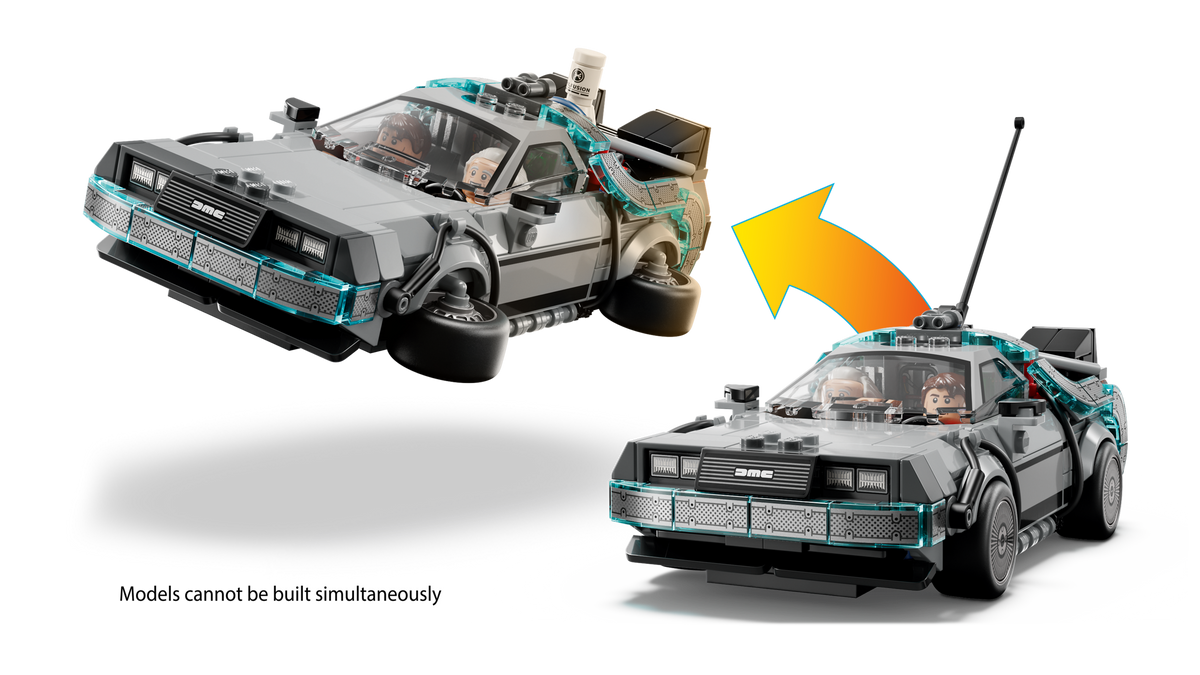 LEGO Speed Champions Time Machine from Back to the Future 77256 Building Set (357 Pieces) - View 3