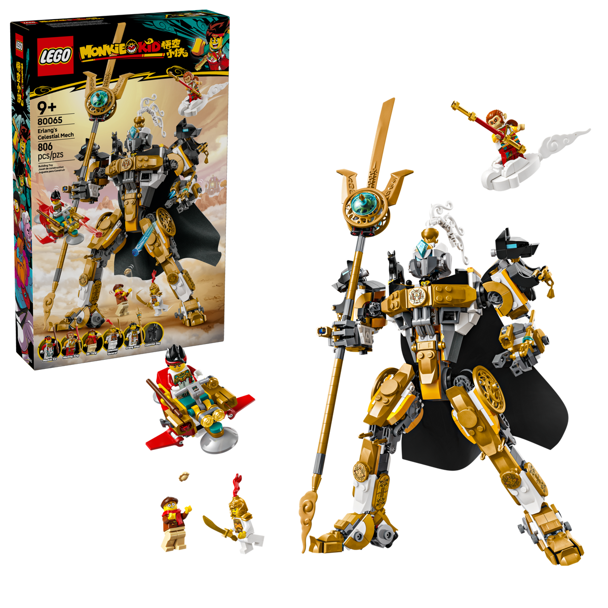 LEGO Monkie Kid Erlang's Celestial Mech 80065 Building Set (806 Pieces) - View 2