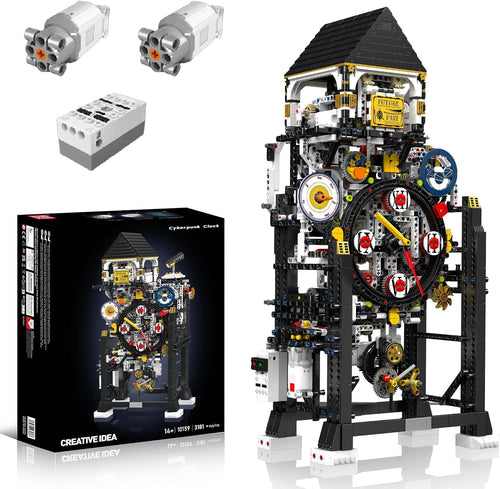 Brick-built mechanical cuckoo clock with hour, minute and second hands