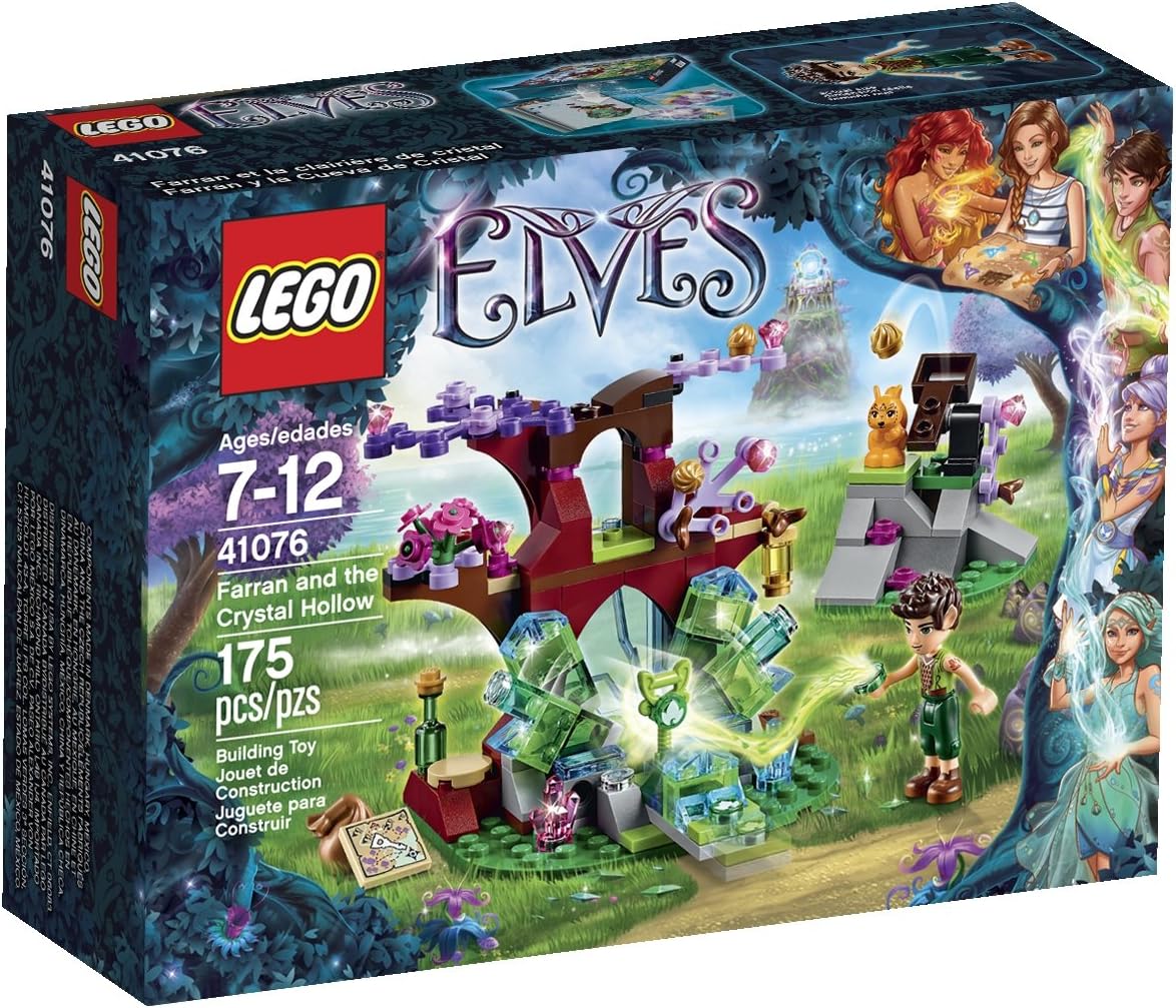 Built forest hollow brick set with waterfall, crystal and tree catapult