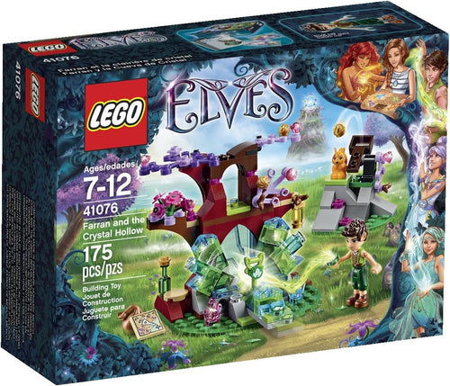 Built forest hollow brick set with waterfall, crystal and tree catapult