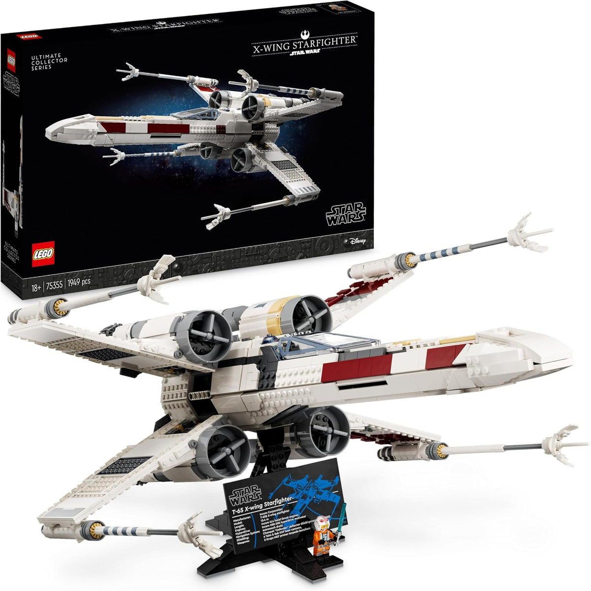 Built starfighter with armored hunter, mechanic, creature and droid figures – view 7
