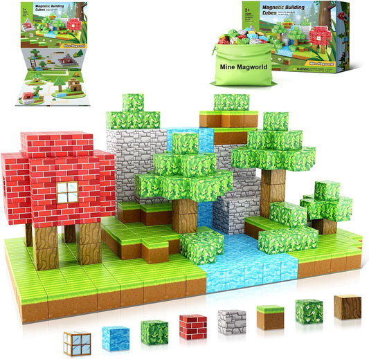 Magnetic building blocks assembled into a small structure