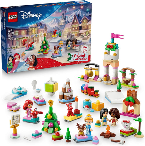 Princess themed brick building set in pink and purple tones