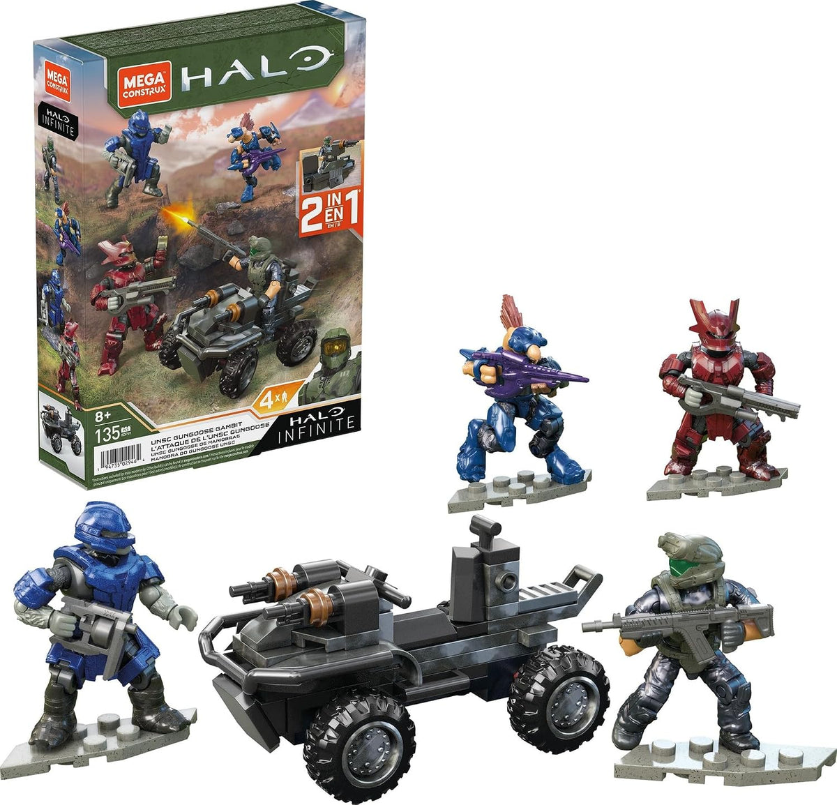 Brick-built armored four-wheel sci-fi quad vehicle with mounted weapon