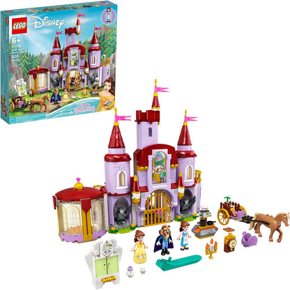 Fairytale castle brick model with ballroom, horse and two mini dolls