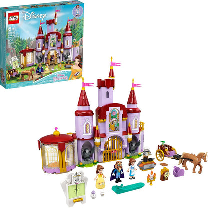 Fairytale castle brick model with ballroom, horse and two mini dolls – view 2