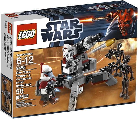 Built artillery cannon with elite trooper figures and commando robot figures