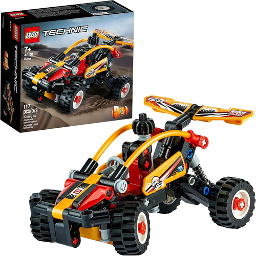 Small brick-built off-road dune buggy with large wheels