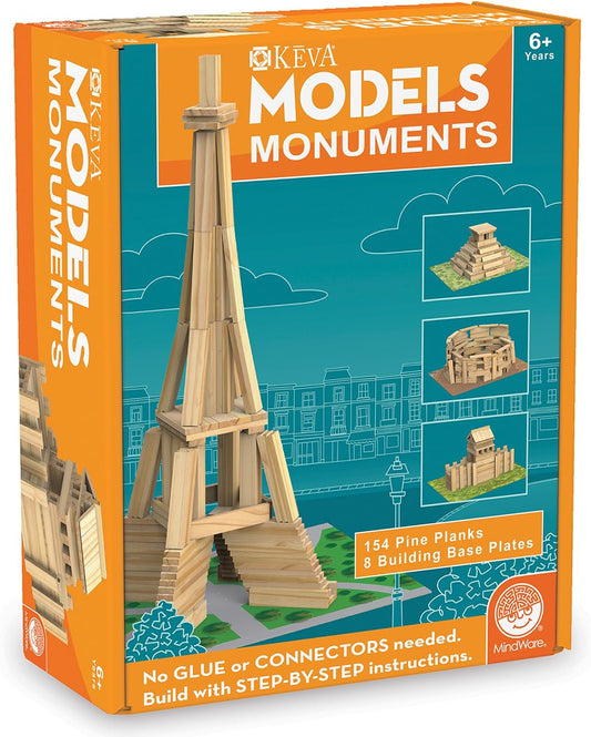 Wooden planks stacked into a famous landmark tower