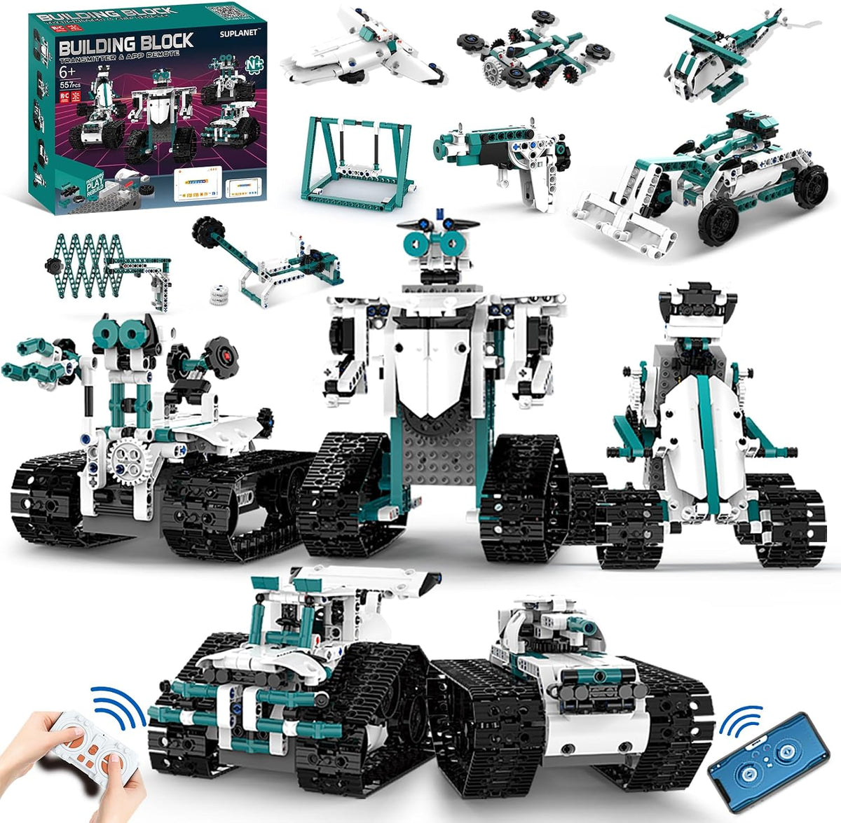 Programmable remote control robot built from a 12-in-1 STEM kit