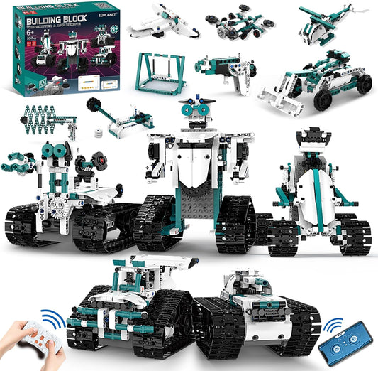 Programmable remote control robot built from a 12-in-1 STEM kit