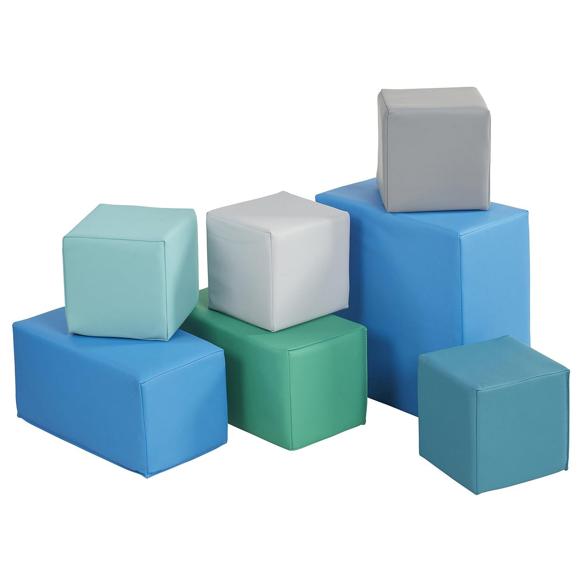 Seven big soft foam building blocks in assorted colors – view 2