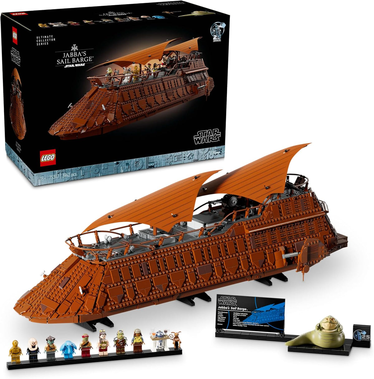 Built starfighter with armored hunter, mechanic, creature and droid figures – view 2