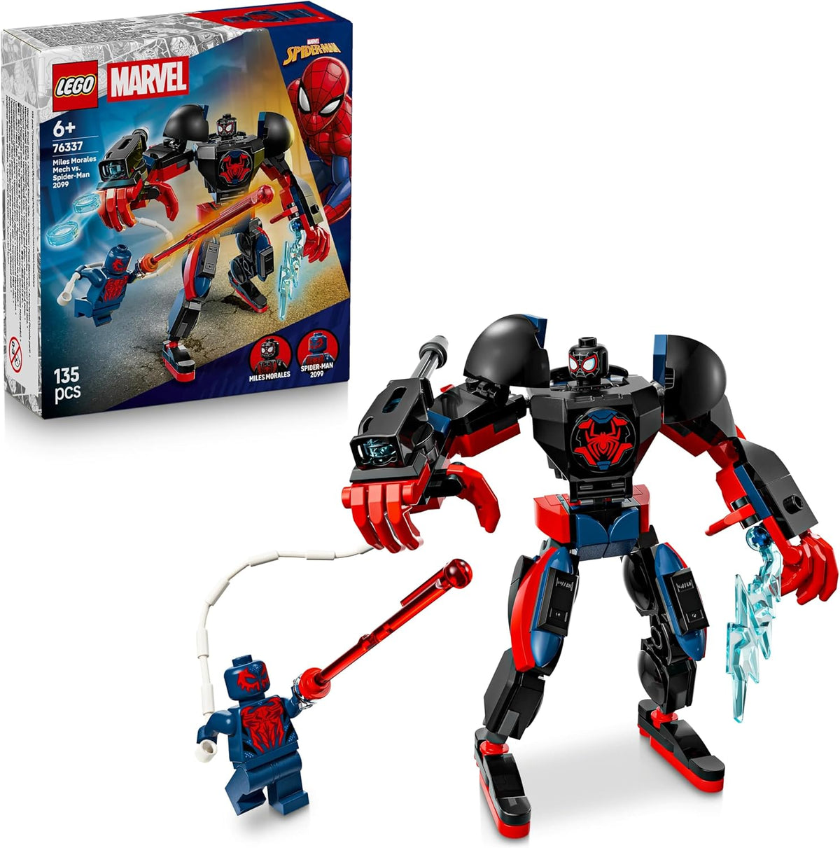 Brick-built tree creature figure in an orange space pirate jumpsuit holding a blaster – view 4