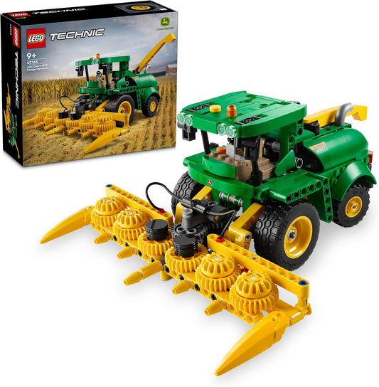 Green brick forage harvester model with raised harvest attachment