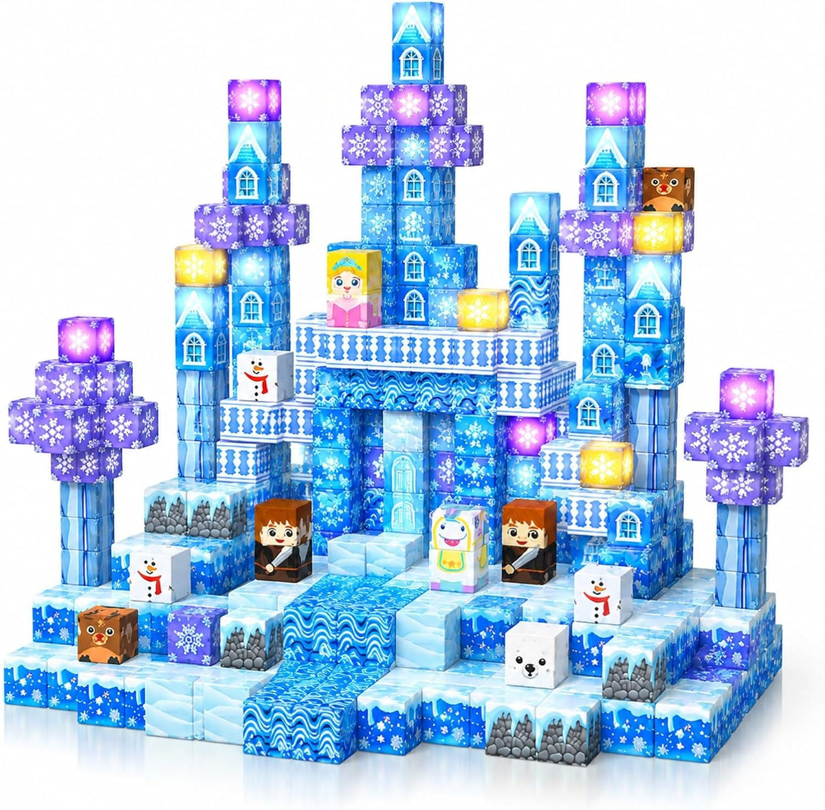 Colorful structures built from 300 small magnetic cubes – view 8
