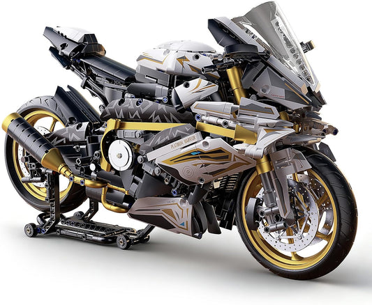 Large brick-built 1:5 scale motorcycle model