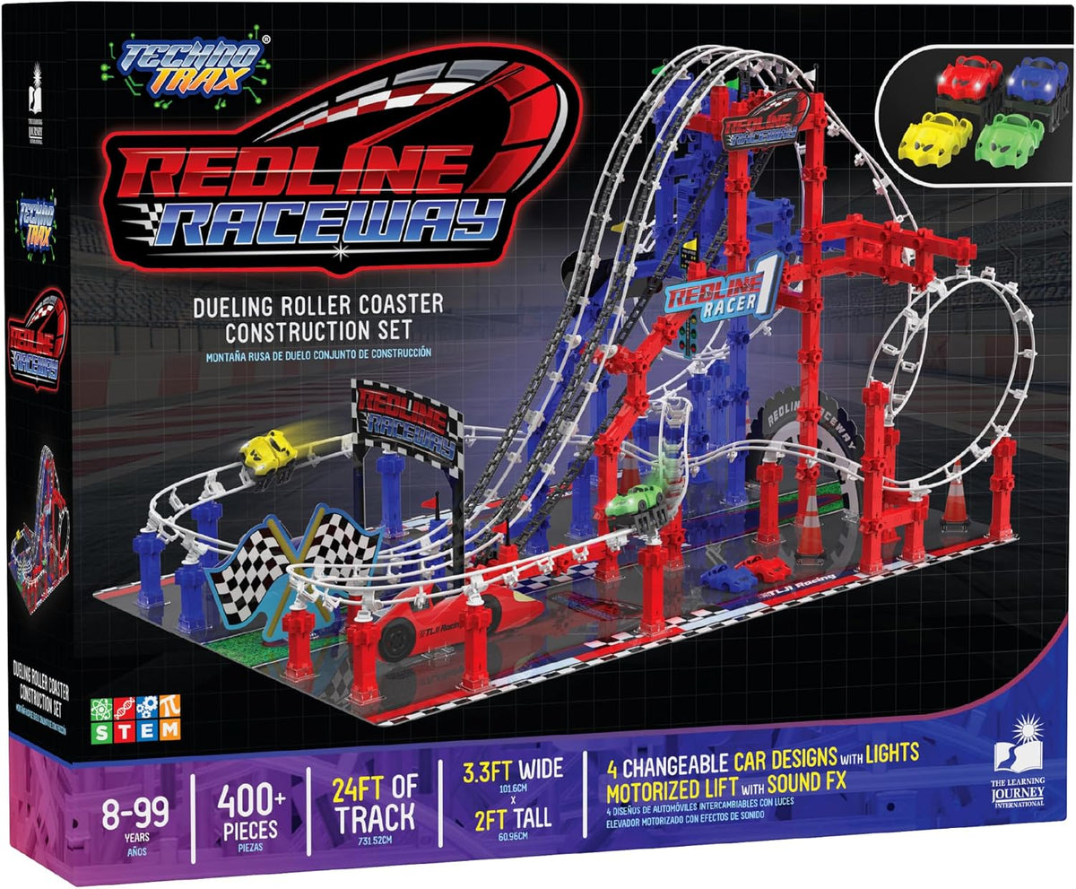 Built roller coaster track with space shuttle car and motorized chain lift – view 2