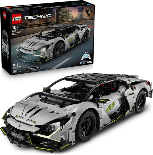 Green brick-built Italian hypercar with angular body and glowing headlights