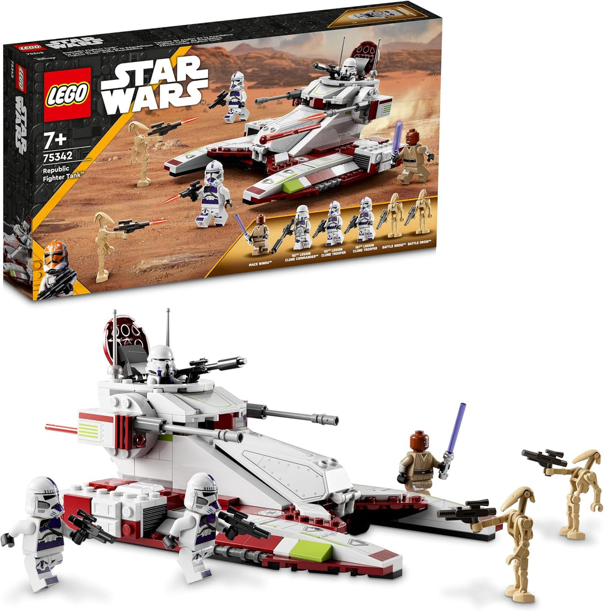 Brick-built sci-fi clone army fighter tank