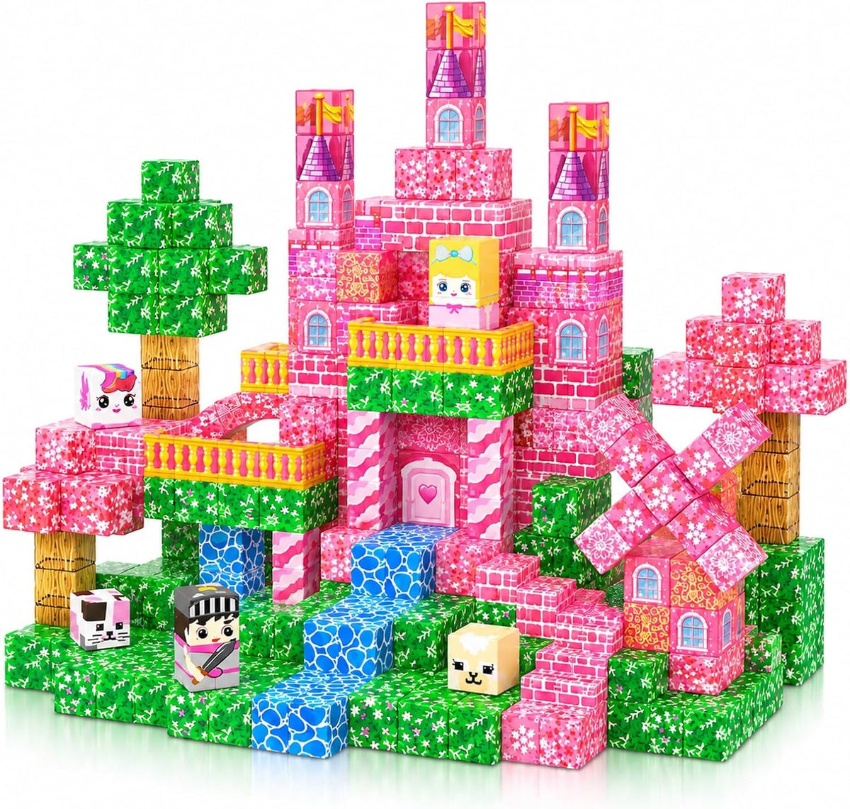 Colorful structures built from 300 small magnetic cubes – view 7
