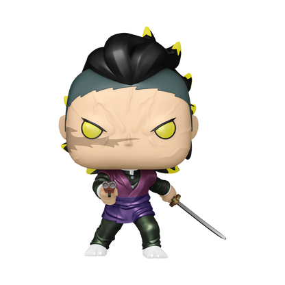 Funko Pop! Genya Shinazugawa Demon Form Metallic with Pop! Protector Vinyl Figure - View 2