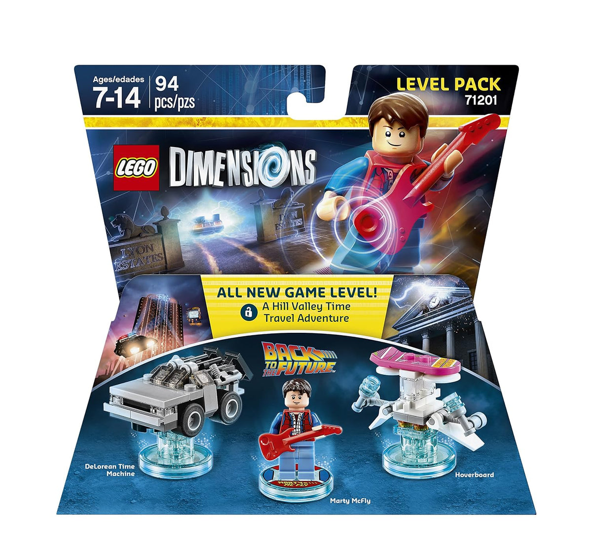 Buildable minifigure on a toy tag with small rebuildable brick vehicles – view 3