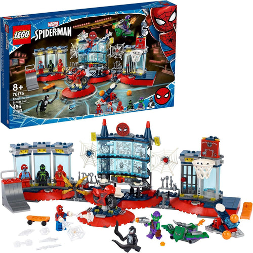 Brick-built superhero room lair with camera, basketball hoop, jail and minifigures