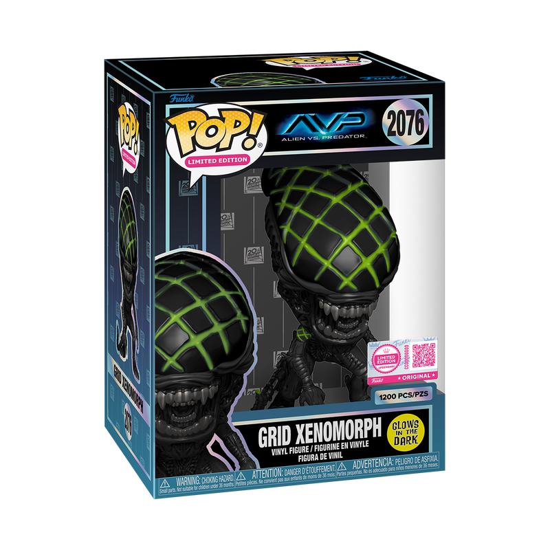 Funko Pop! Grid Xenomorph Glow with Pop! Protector Vinyl Figure, 4.5-Inch - View 2