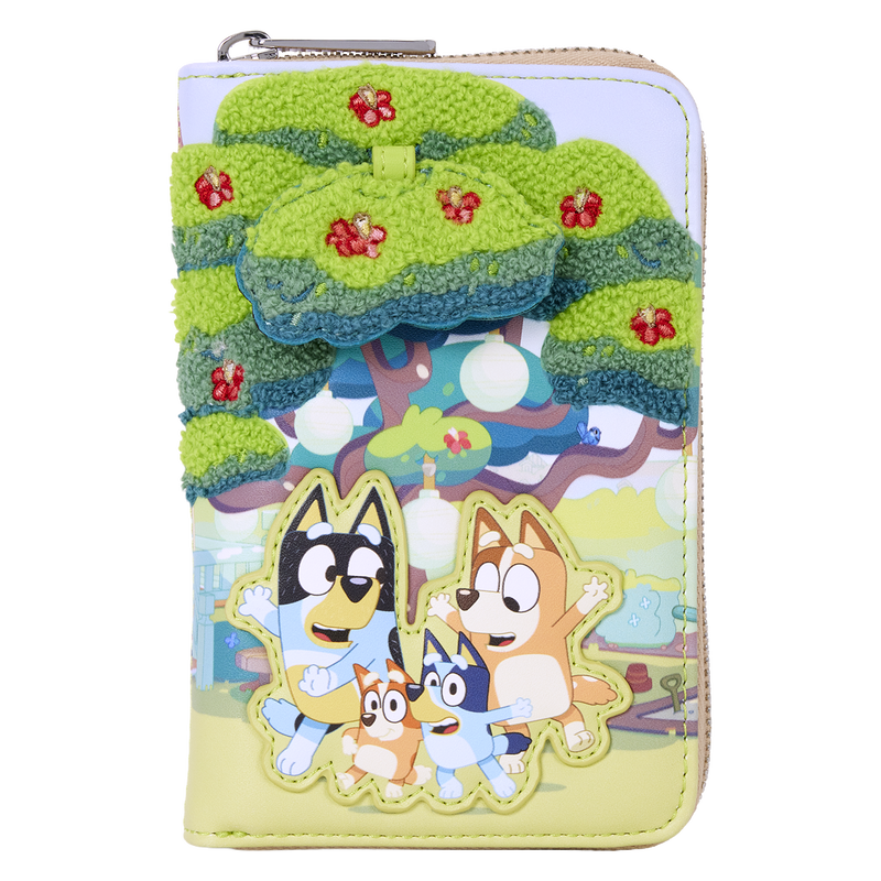 Loungefly Bluey's Backyard Zip-Around Wallet, Themed Accessory