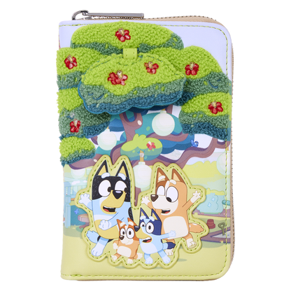 Loungefly Bluey's Backyard Zip-Around Wallet, Themed Accessory