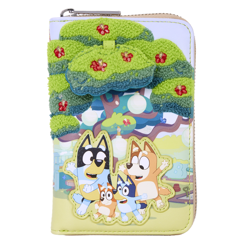 Loungefly Bluey's Backyard Zip-Around Wallet, Themed Accessory