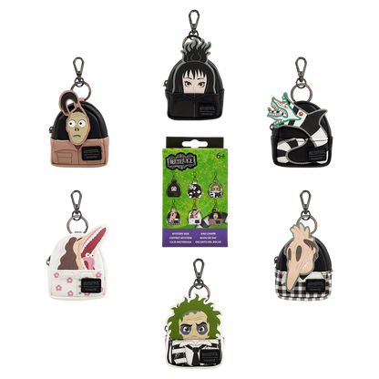 Loungefly Beetlejuice Exclusive Cosplay Mystery Mini Backpack Keychain Charm