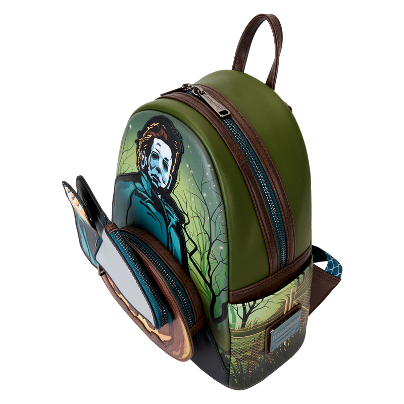 Loungefly Halloween Michael Myers Pumpkin Glow Mini Backpack with Coin Bag - View 8