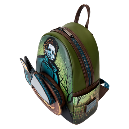 Loungefly Halloween Michael Myers Pumpkin Glow Mini Backpack with Coin Bag - View 8