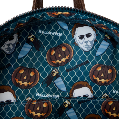 Loungefly Halloween Michael Myers Pumpkin Glow Mini Backpack with Coin Bag - View 11
