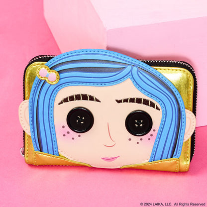 Loungefly Coraline 15th Anniversary Laika Doll Metallic Cosplay Zip Around Wallet - View 2