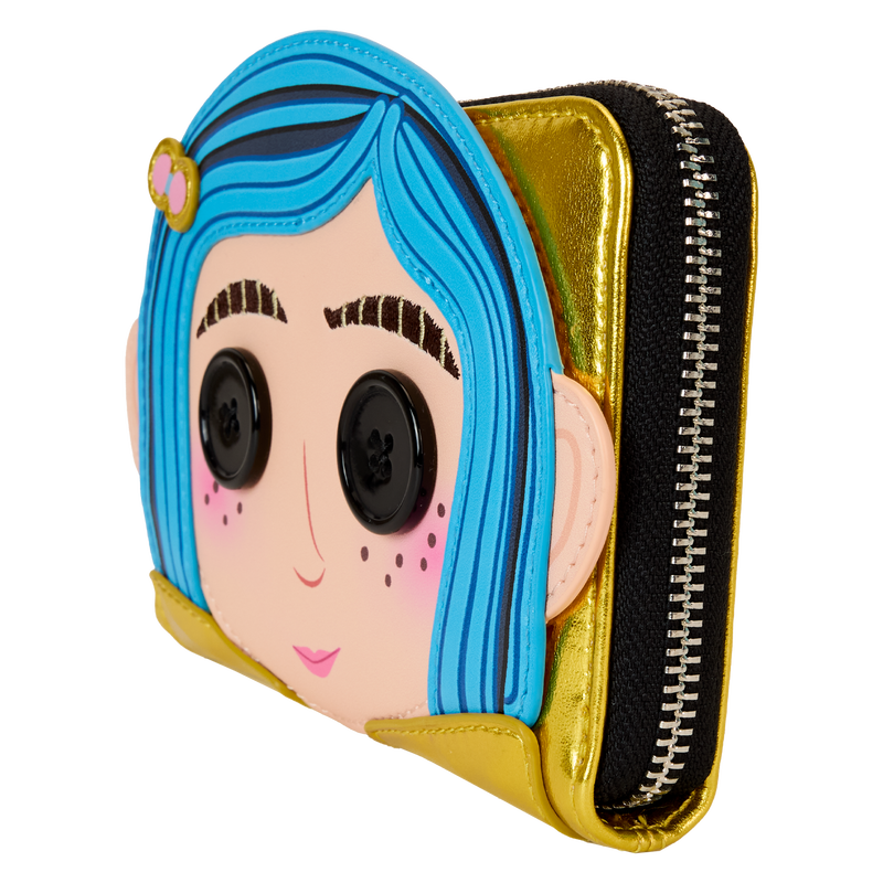 Loungefly Coraline 15th Anniversary Laika Doll Metallic Cosplay Zip Around Wallet - View 4