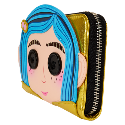Loungefly Coraline 15th Anniversary Laika Doll Metallic Cosplay Zip Around Wallet - View 4