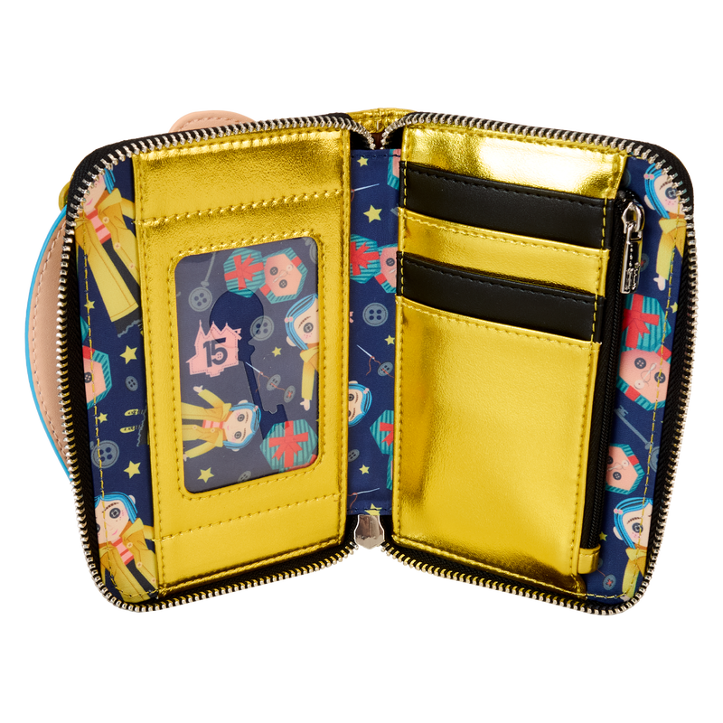 Loungefly Coraline 15th Anniversary Laika Doll Metallic Cosplay Zip Around Wallet - View 5