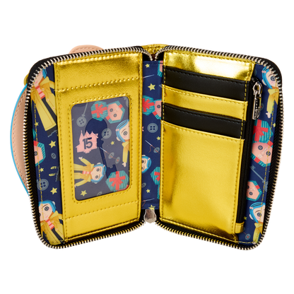 Loungefly Coraline 15th Anniversary Laika Doll Metallic Cosplay Zip Around Wallet - View 5