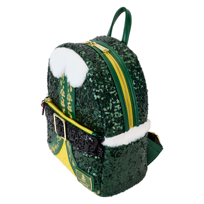 Loungefly Elf Buddy Sequin Cosplay Mini Backpack, Christmas Movie Bag - View 4