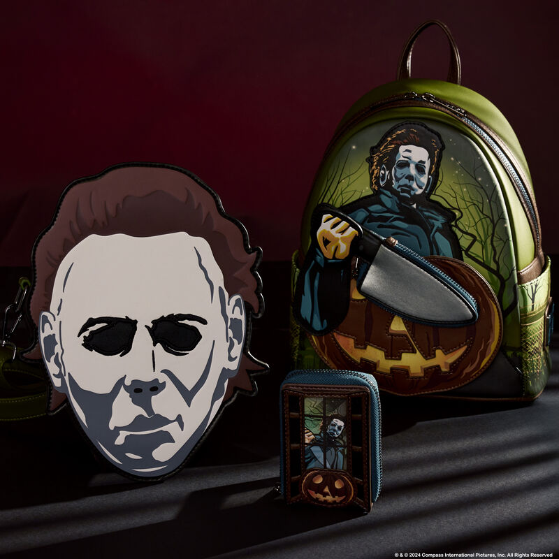 Loungefly Halloween Michael Myers Pumpkin Glow Mini Backpack with Coin Bag - View 4