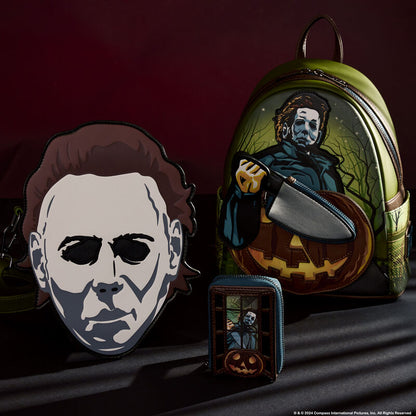 Loungefly Halloween Michael Myers Pumpkin Glow Mini Backpack with Coin Bag - View 4