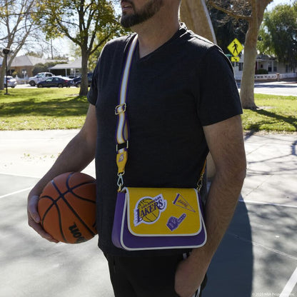 Loungefly NBA Los Angeles Lakers Patch Icons Crossbody Bag - View 2