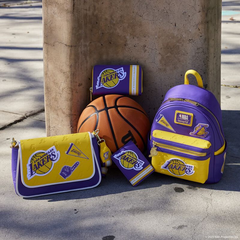 Loungefly NBA Los Angeles Lakers Patch Icons Crossbody Bag - View 3