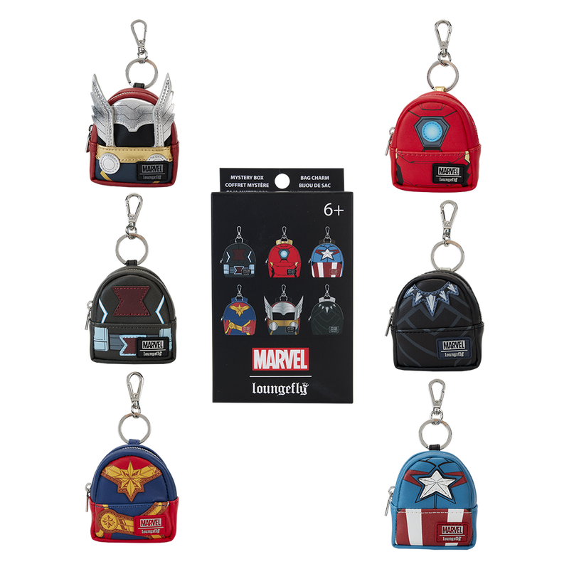 Loungefly Marvel Avengers Cosplay Mystery Mini Backpack Keychain Charm