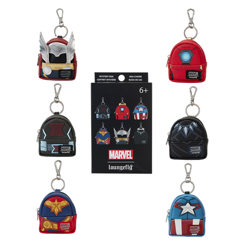 Loungefly Marvel Avengers Cosplay Mystery Mini Backpack Keychain Charm